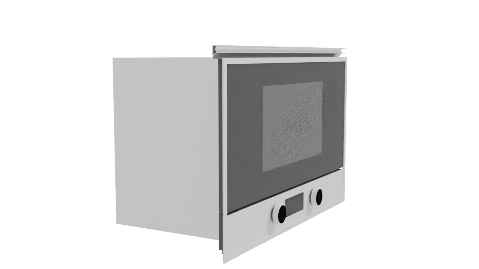 Sleek Wall-Mounted Microwave 3D - Professional 3D Model Render 9