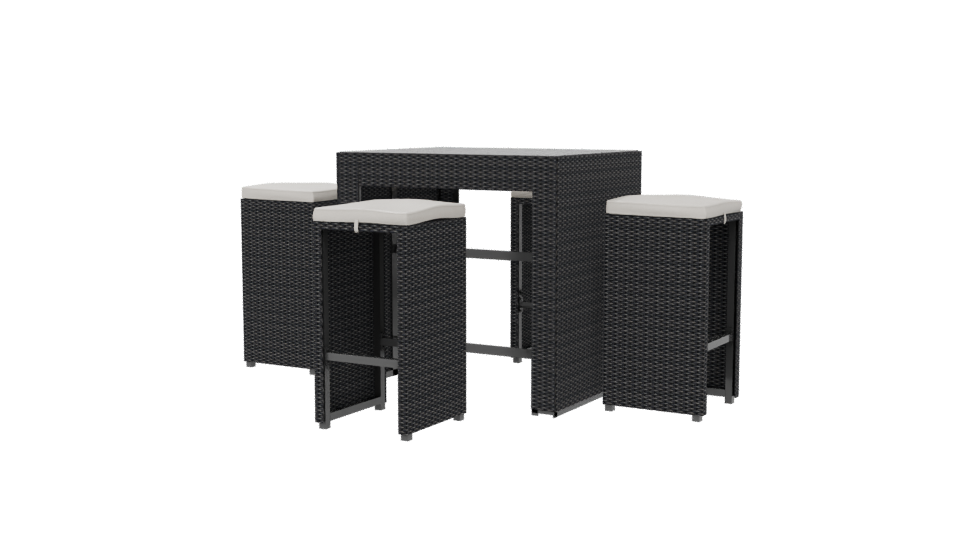 Stylish Bar Table Set 3D - Professional 3D Model Render 6