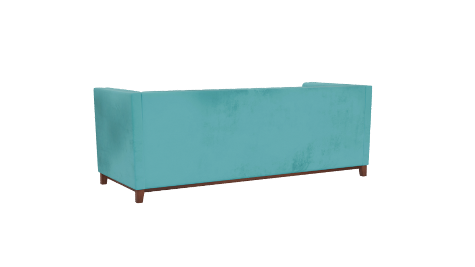 Stylish Velvet Sofa 3D Model - Professional 3D Model Render 4