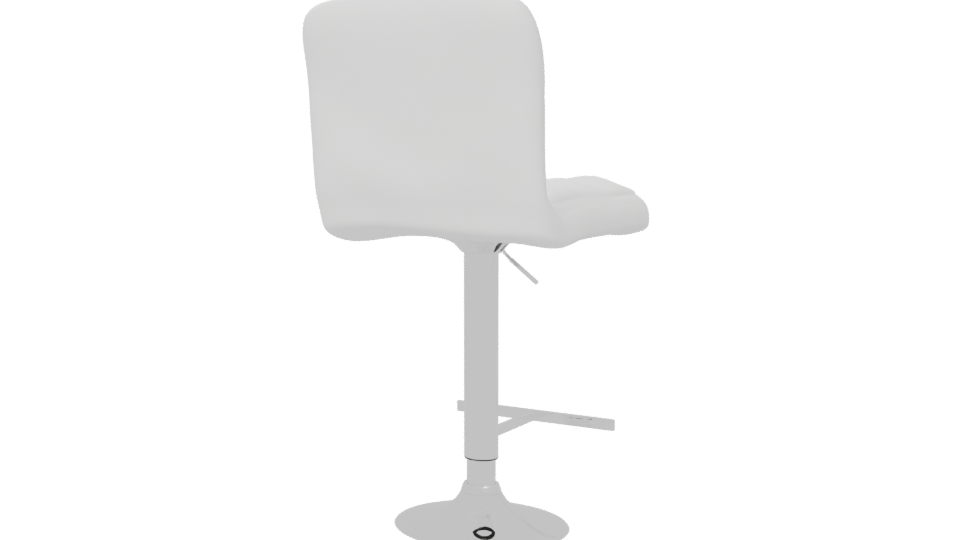 Sleek White Barstool 3D Model - Professional 3D Model Render 6