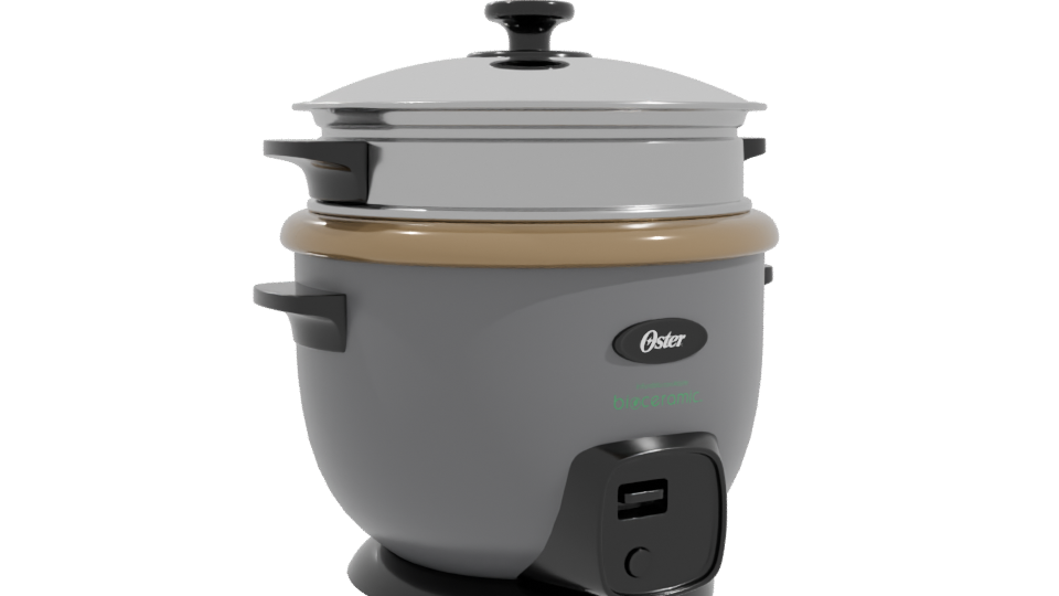 Ceramic Electric Rice Cooker 3D Model - Professional 3D Model Render 10