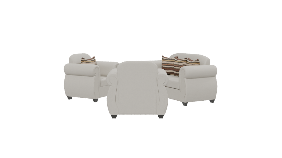 Elegant Upholstered Sofa Set 3D - Professional 3D Model Render 13