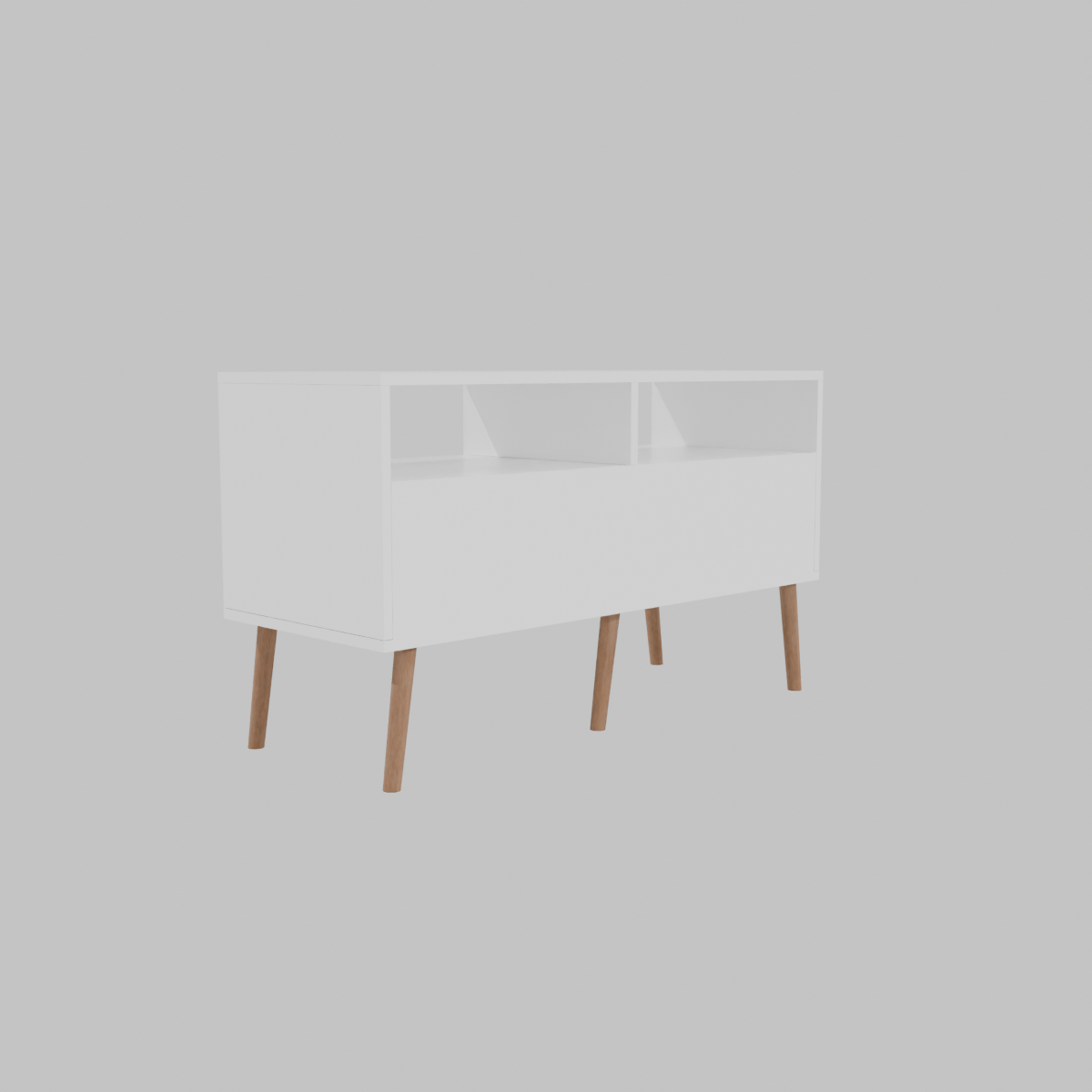 Mesa para TV Oslo 98x39x57 cm Blanco Roble