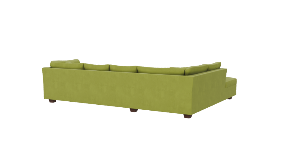 Stylish Green Sectional Sofa 3D - Professional 3D Model Render 6