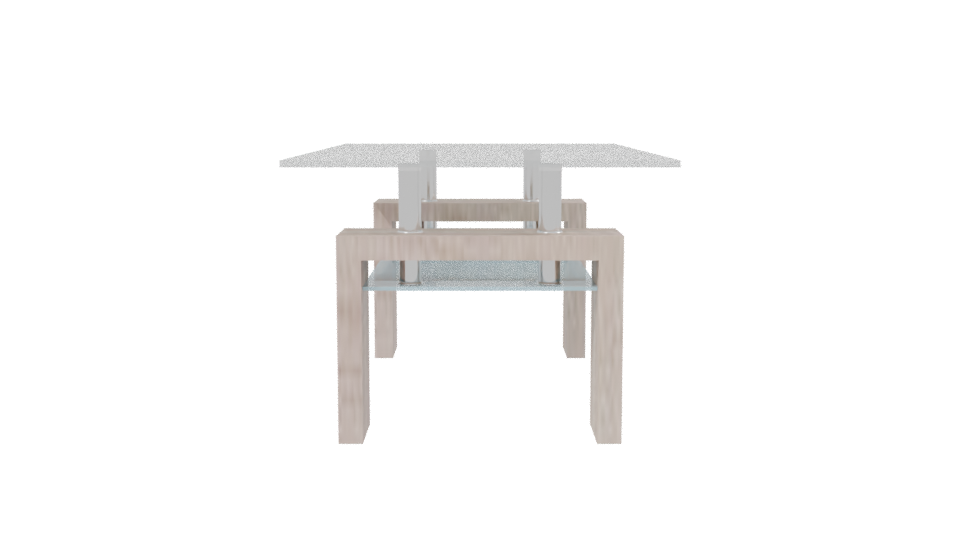 Beige Modern Coffee Table 3D - Professional 3D Model Render 2