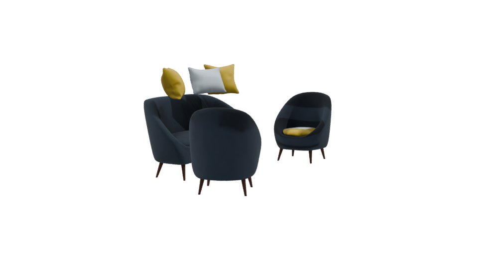 Stylish Modern Sofa Set 3D - Professional 3D Model Render 9