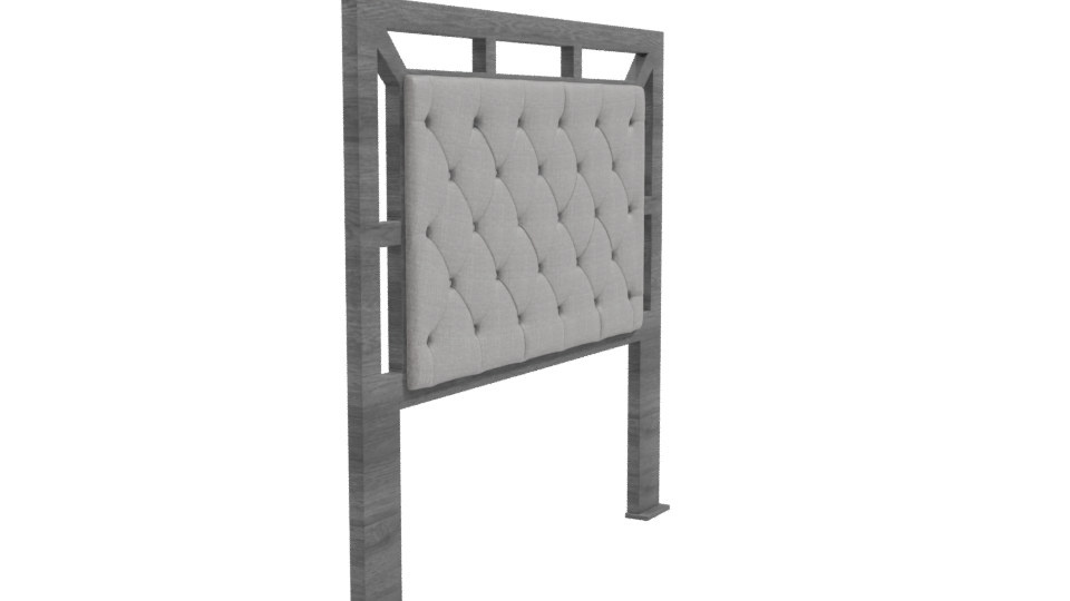 Elegant Upholstered Headboard Model - Professional 3D Model Render 9