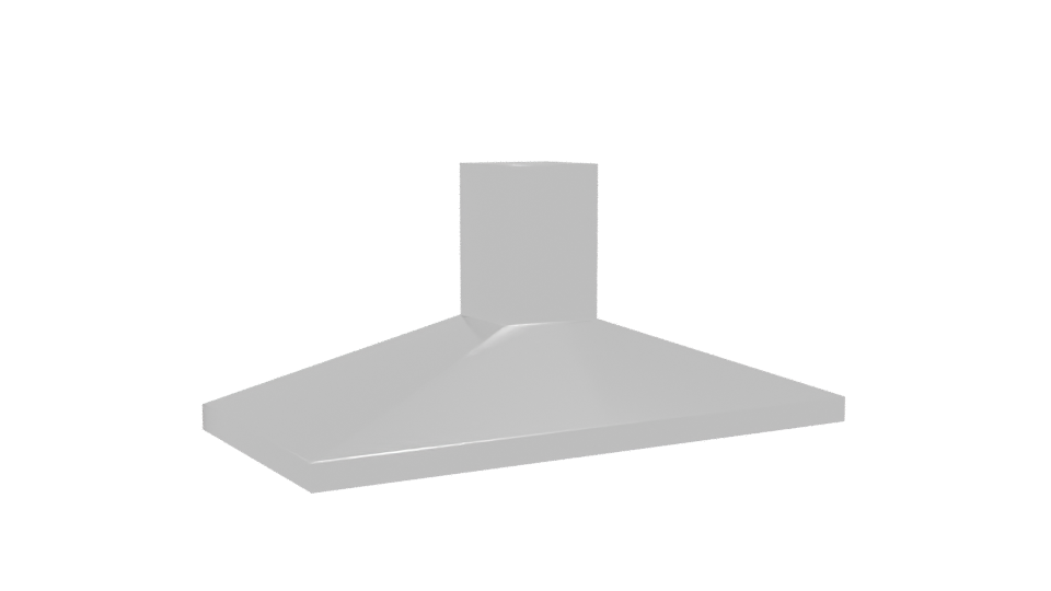 90 cm Decorative Kitchen Hood 3D - Professional 3D Model Render 4
