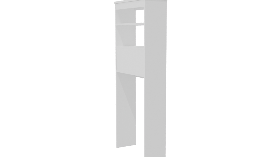 Minimalist White Storage Cabinet 3D - Professional 3D Model Render 7