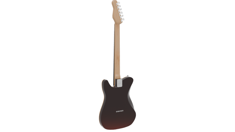 Stylish Electric Guitar Model - Professional 3D Model Render 4