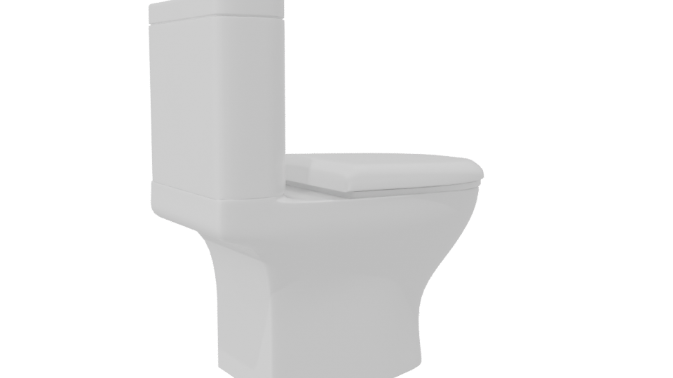 Sleek Modern Bathroom Toilet 3D Model - Professional 3D Model Render 7