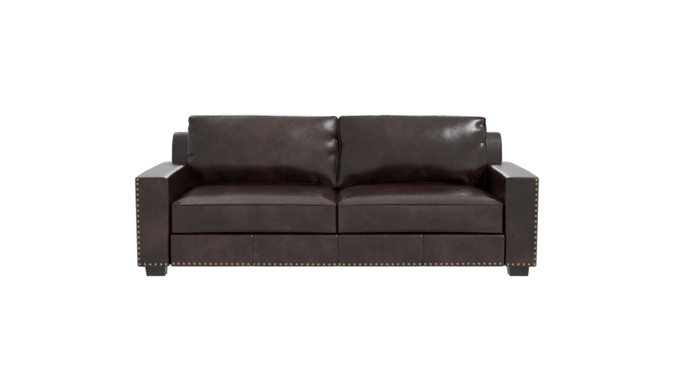 Luxurious Brown Leather Sofa 3D Model - Professional 3D Model Render 11