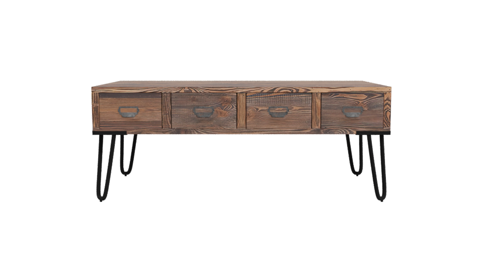 Rustic Wooden Coffee Table 3D - Professional 3D Model Render 11