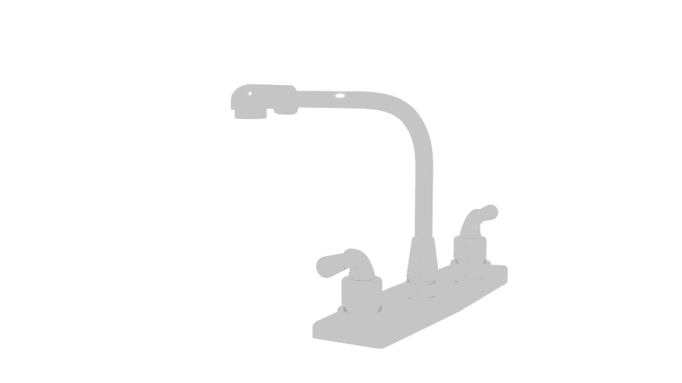 Stylish Kitchen Sink Faucet Model - Professional 3D Model Render 3