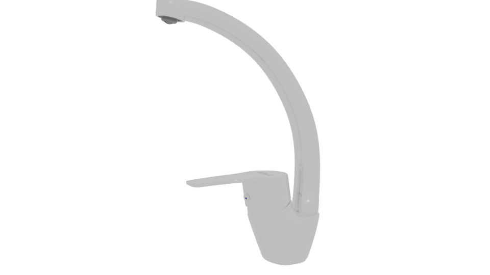 Sleek Kitchen Faucet 3D Model - Professional 3D Model Render 4