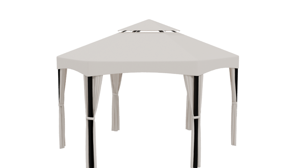 Stylish Outdoor Canopy Tent 3D Model - Professional 3D Model Render 4