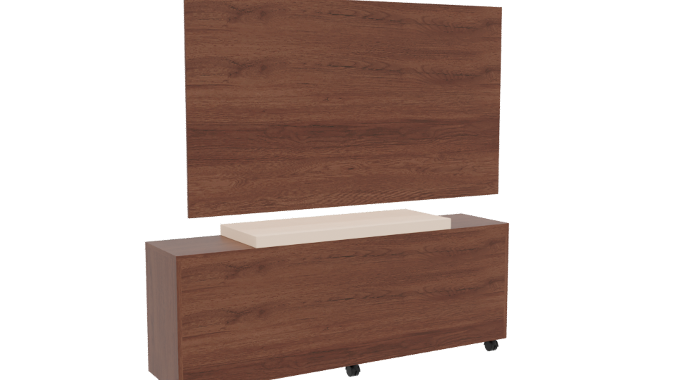 Modern Wooden Entertainment Center 3D Model - Professional 3D Model Render 4