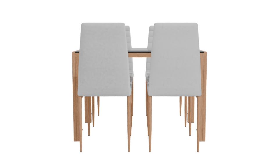 Modern Dining Table Set 3D - Professional 3D Model Render 11