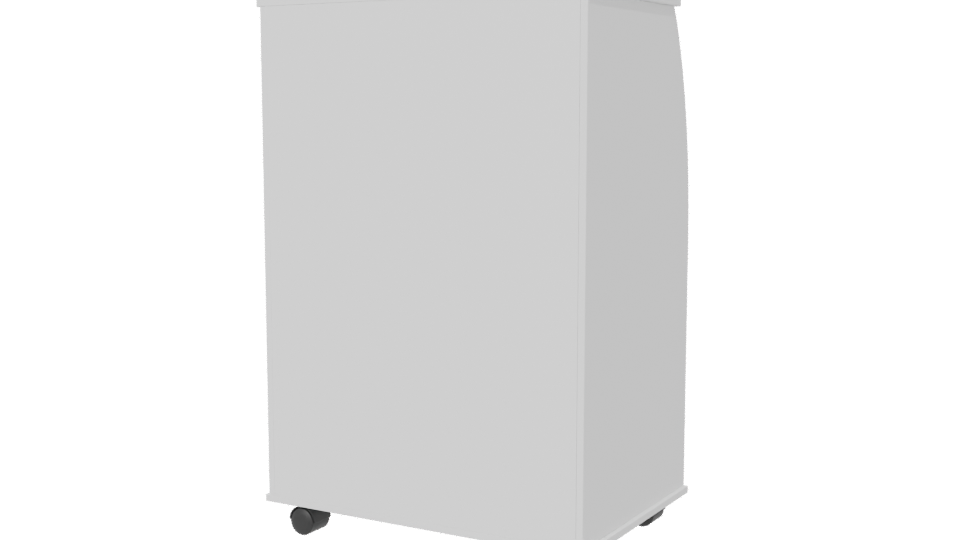 Minimalist White Cabinet Model - Professional 3D Model Render 6