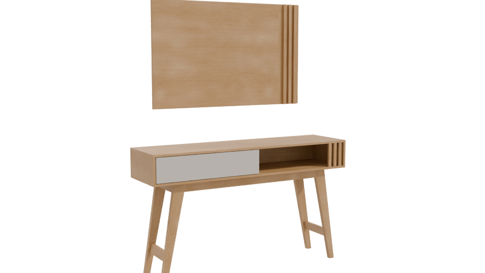 Modern Console Table with Mirror 3D - Professional 3D Model Render 10