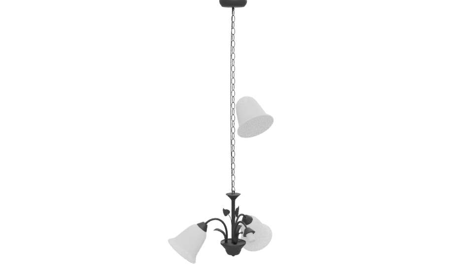 Elegant Glass Pendant Light 3D - Professional 3D Model Render 12