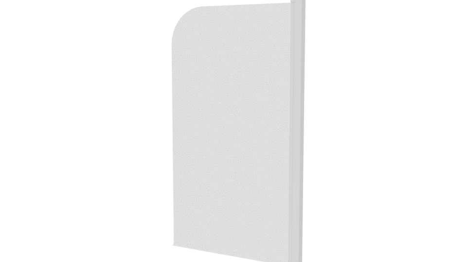 Mampara Baño Mendoza 130x75 3D - Professional 3D Model Render 6