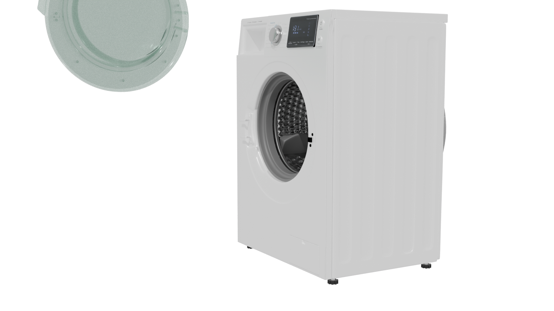 Modern Household Washing Machine 3D - Professional 3D Model Render 13