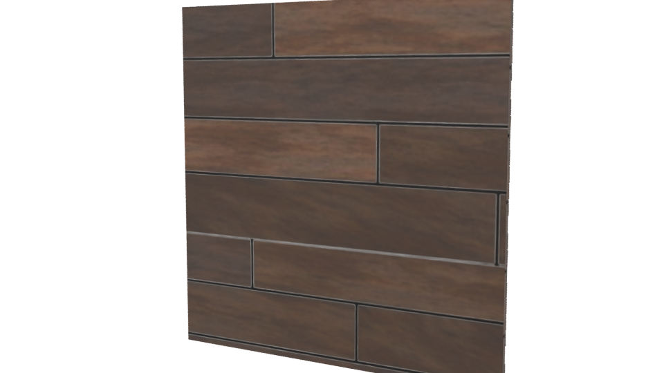 Stylish Rustic Wooden Wall Panel 3D Model - Professional 3D Model Render 6