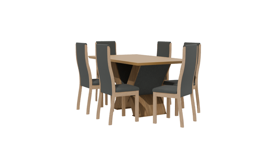 Elegant Dining Table Set 3D - Professional 3D Model Render 13