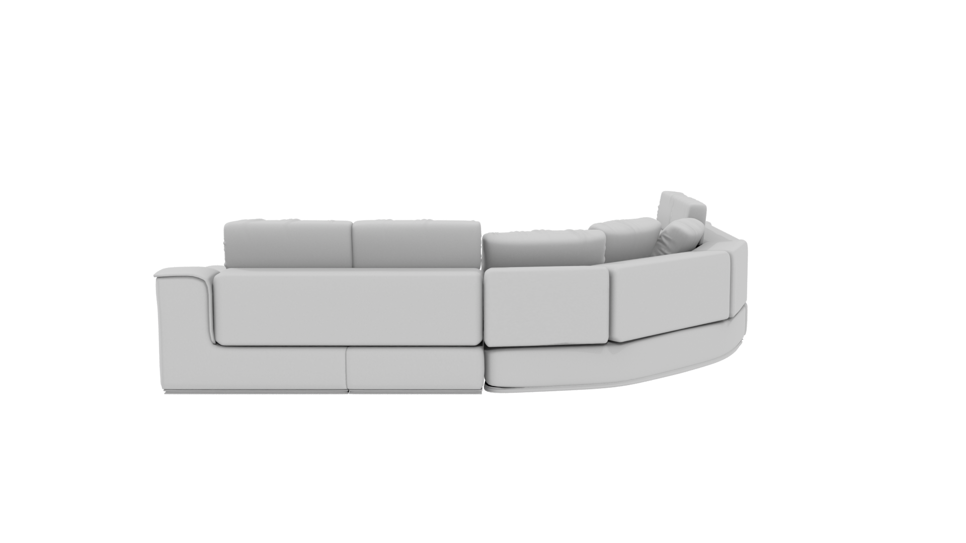 Stylish Curved Modern Sofa 3D Model - Professional 3D Model Render 5