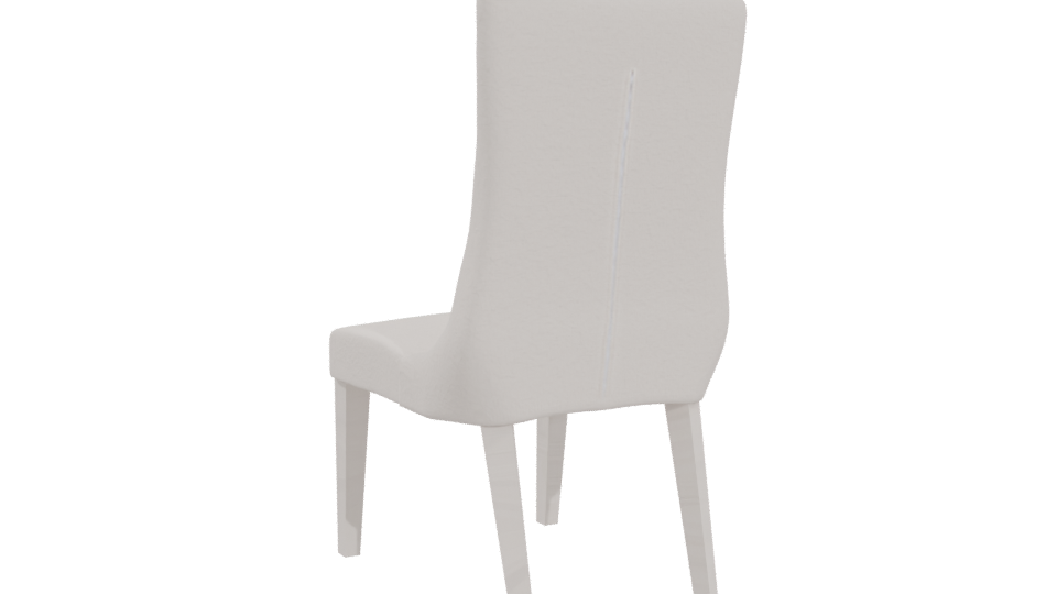 Elegant White Dining Chair 3D - Professional 3D Model Render 4