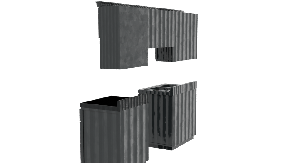 Stylish Kitchen Cabinet Set 3D - Professional 3D Model Render 3