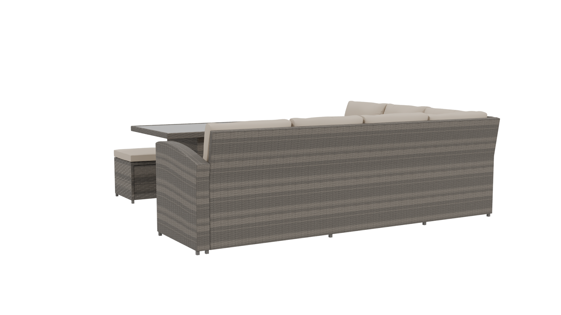 Outdoor Dining Set Padang 3D - Professional 3D Model Render 4