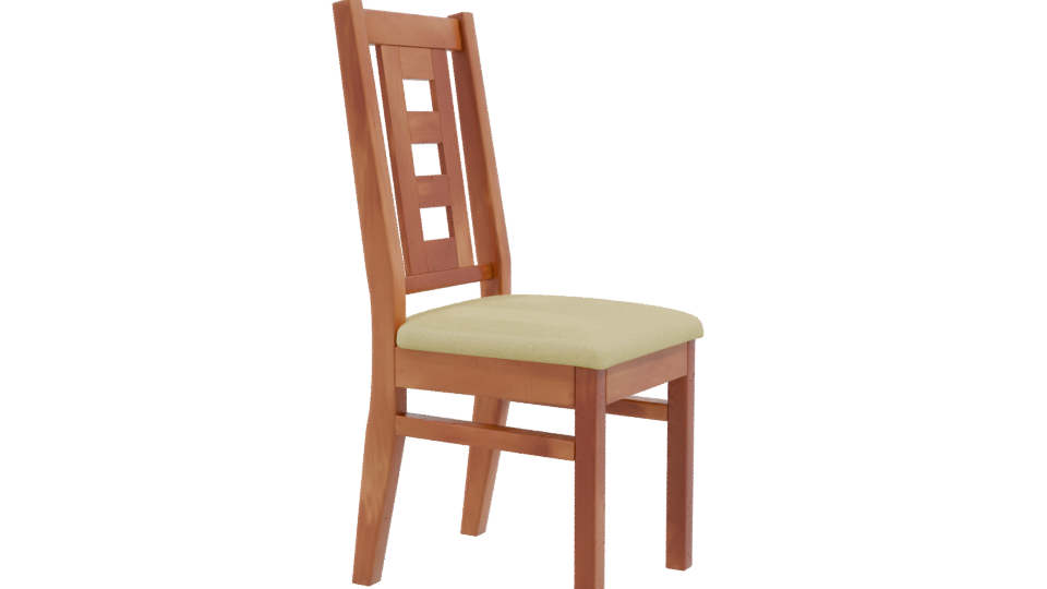 Modern Wooden Chair 3D Model - Professional 3D Model Render 9
