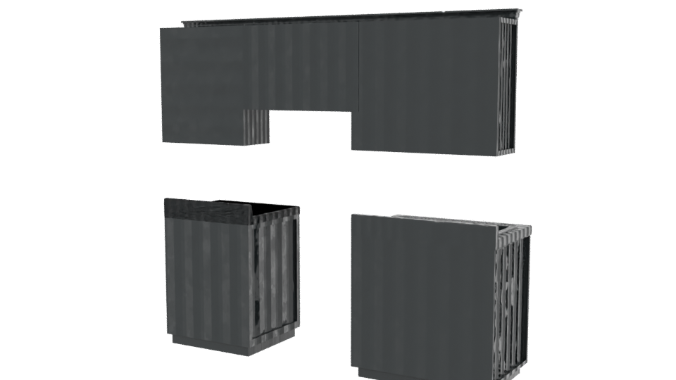 Stylish Kitchen Cabinet Set 3D - Professional 3D Model Render 6