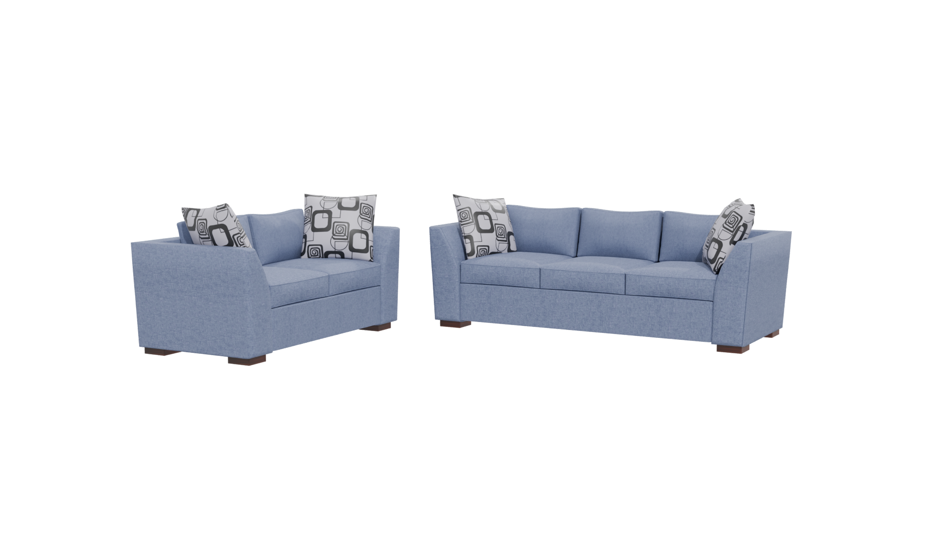 Contemporary Fabric Sofa Set 3D Model - Professional 3D Model Render 12