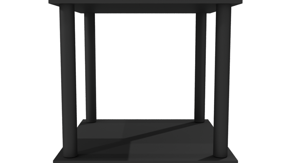 Compact Modern Shelf Unit 3D - Professional 3D Model Render 8