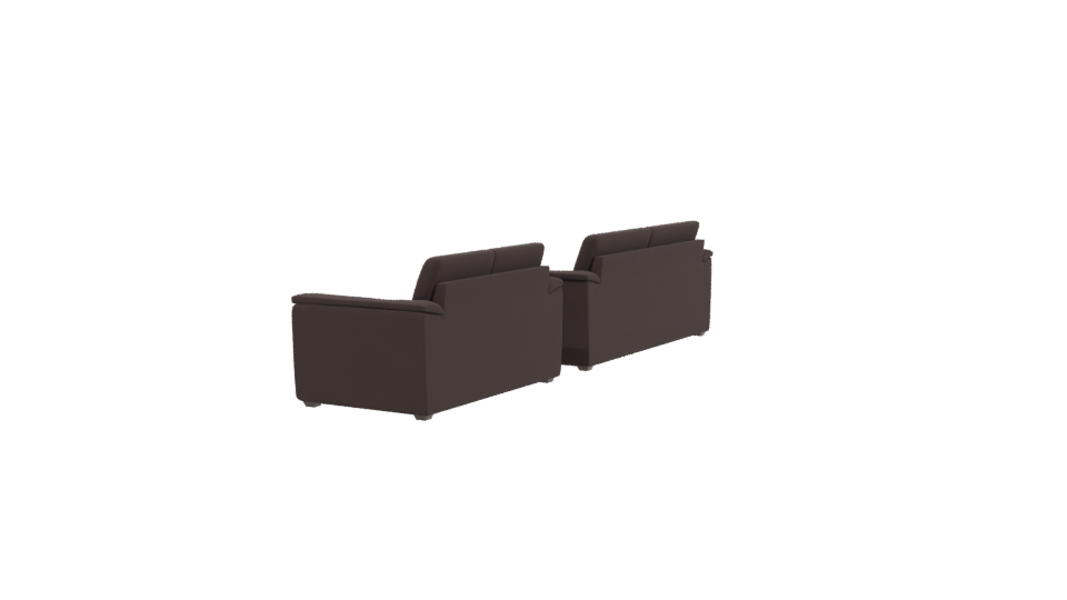 Stylish Leather Sofa Set 3D - Professional 3D Model Render 3