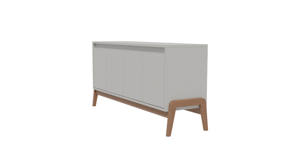 Minimalist Wooden Storage Cabinet 3D - Professional 3D Model Render 13