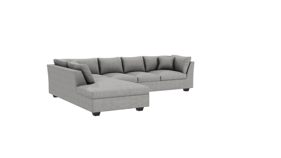 Modern L-Shaped Sofa 3D Model - Professional 3D Model Render 10