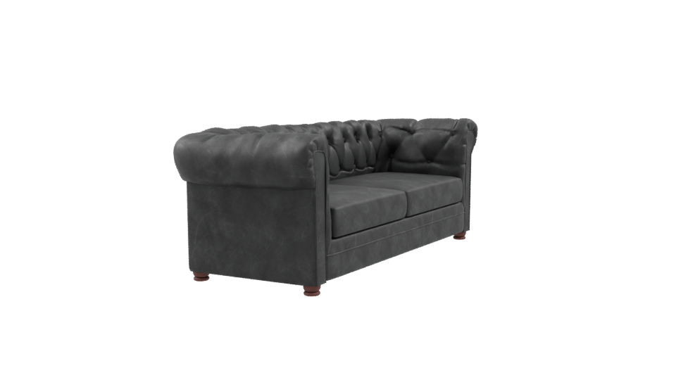 Classic Chesterfield Sofa Model - Professional 3D Model Render 9