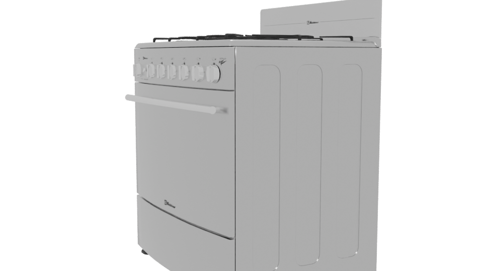 Stainless Steel Gas Range 3D - Professional 3D Model Render 13