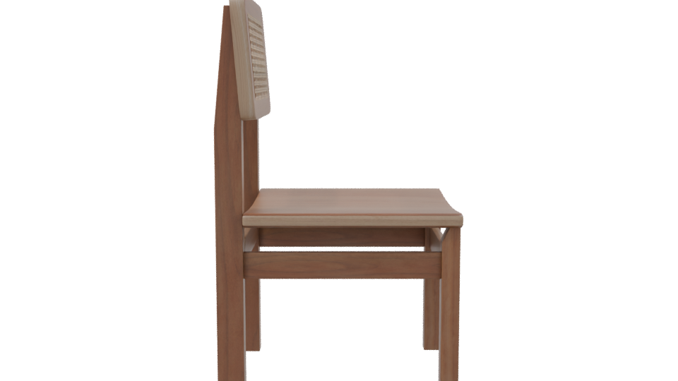 Stylish Wooden Dining Chair 3D - Professional 3D Model Render 8