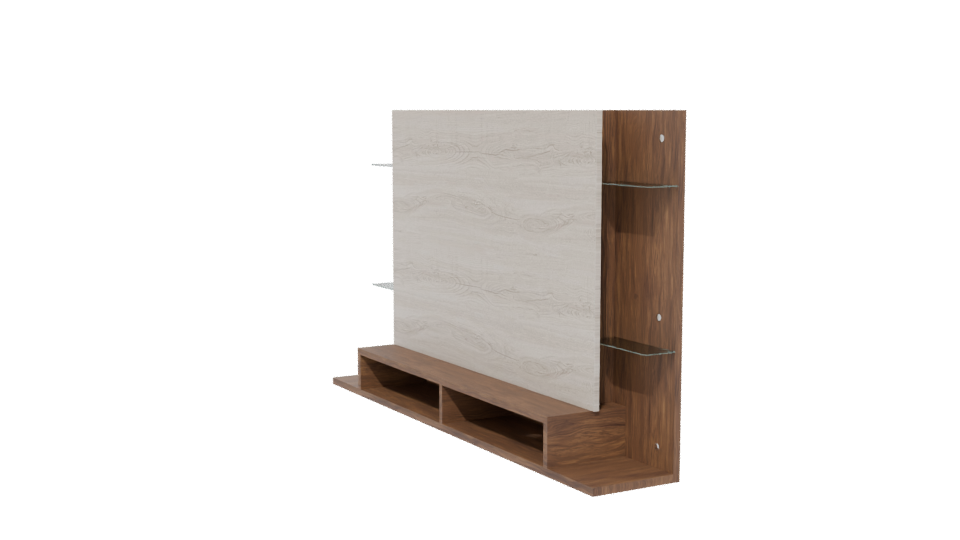 Stylish Wooden Display Unit 3D - Professional 3D Model Render 13