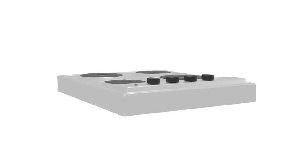 Modern Electric Stovetop 3D Model - Professional 3D Model Render 13