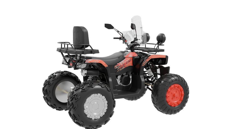 Stylized ATV Quad Bike Model - Professional 3D Model Render 10