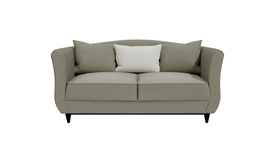 Modern Fabric Sofa with Cushions 3D Model - Professional 3D Model Render 11