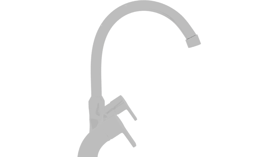 Stylish Contemporary Kitchen Faucet 3D Model - Professional 3D Model Render 8