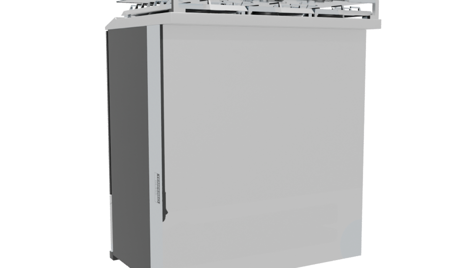 Sleek Modern Gas Range 3D Model - Professional 3D Model Render 4