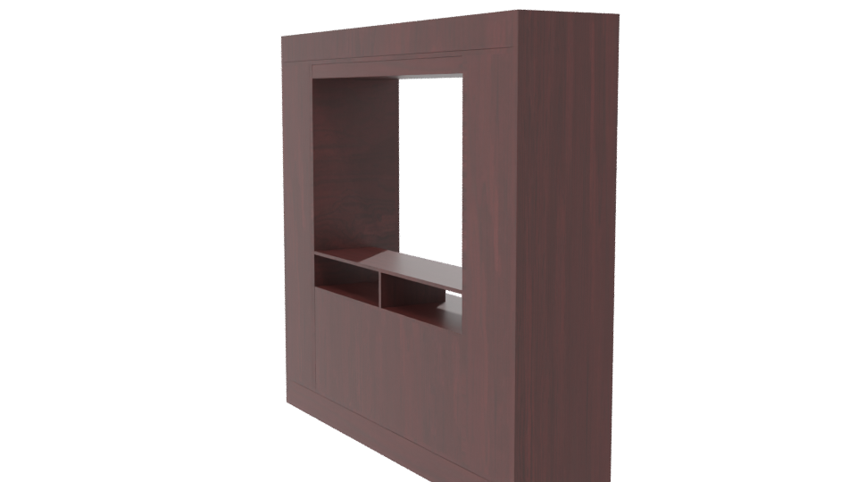 Stylish Wooden TV Stand Model - Professional 3D Model Render 7